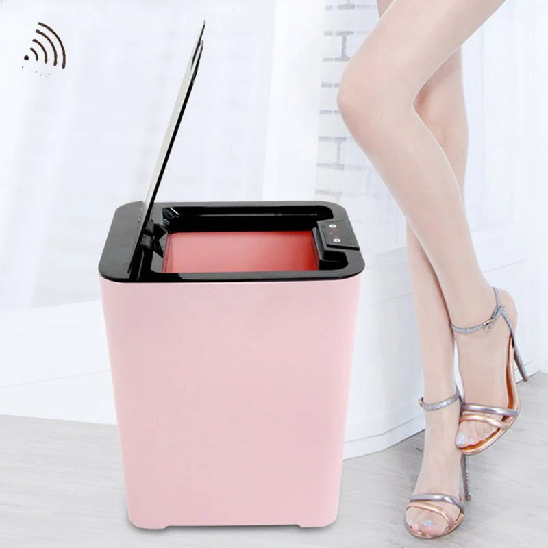 

Automatic Intelligent Trash Can Bathroom Rectangular Sensory Bucket Garbage Waste Bin Sensor Home Living Touch Rubbish Storage