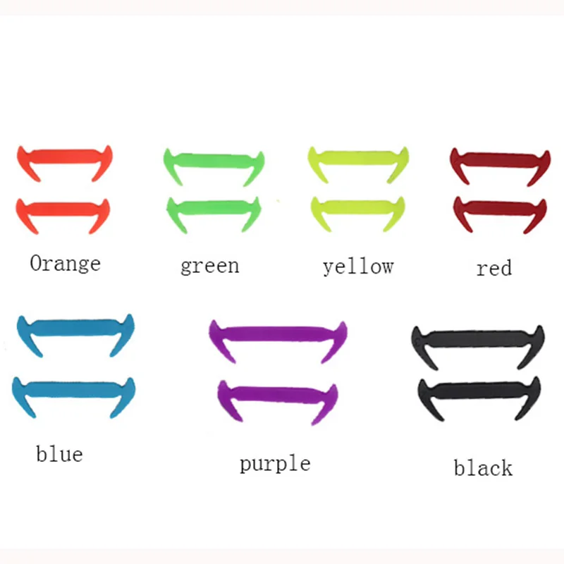 

12Pcs Women Men No Tie Shoelaces Elastic Silicone Shoe Laces for Sneakers Bootlaces No Tie Shoes String Rope