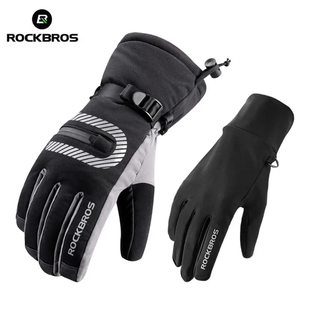 

Winter Touch Screen Ski Gloves Double Layer Fleece Mittens Snowmobile Motorcycle Riding gloves Windproof Unisex Snow Glove