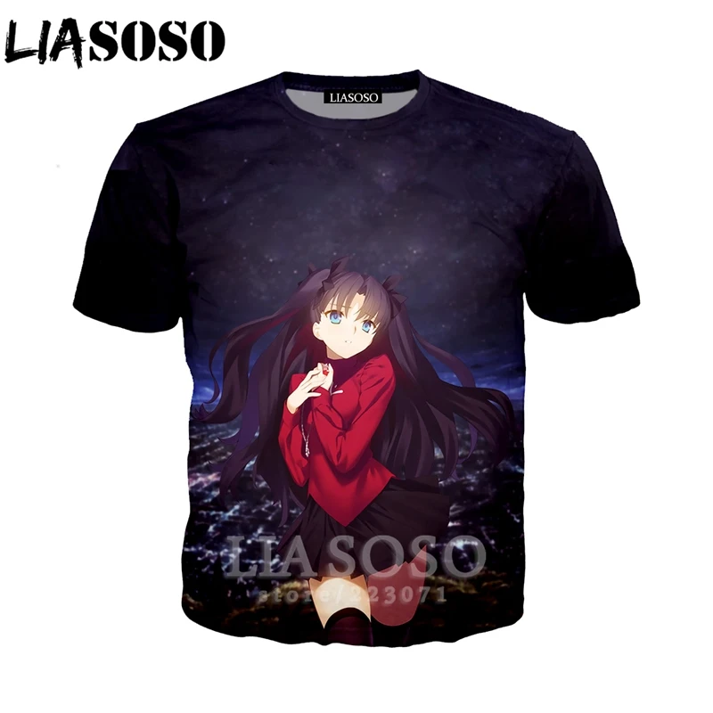LIASOSO летняя модная мужская и женская толстовка с 3D принтом аниме Fate Stay Night