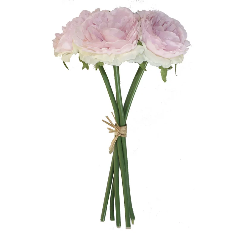5 heads/ bouquet Peony Artificial flowers Silk Wedding Bouquet Fake Flower For Part Home decoration | Дом и сад