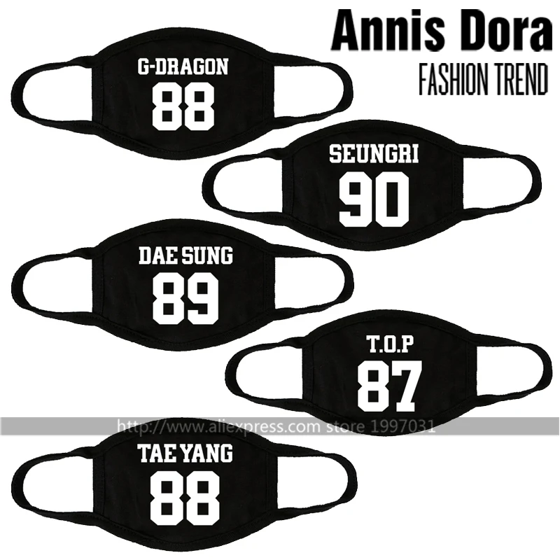 KPOP BIGBANG GDRAGON TAEYANG топовая маска с именем и номерами | Тематическая одежда униформа