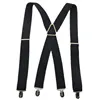 120cm fashion larger Men's suspenders 3.5cm width 4 clips  and Unisex Braces Suspender black for big adult ► Photo 1/6