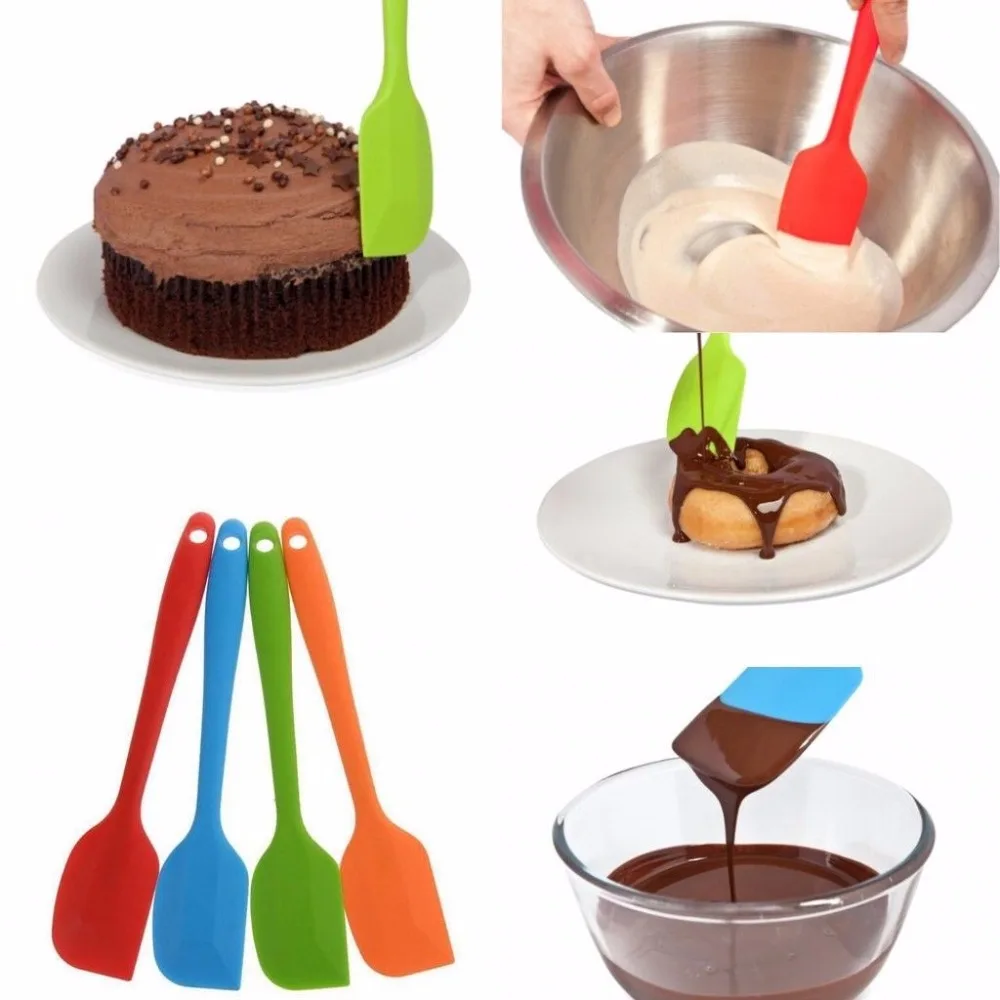 

1PC Kitchen Silicone Cream Butter Cake Spatula Mixing Batter Scraper Brush Butter Mixer Cake Brushes Baking Tool Kitchenware