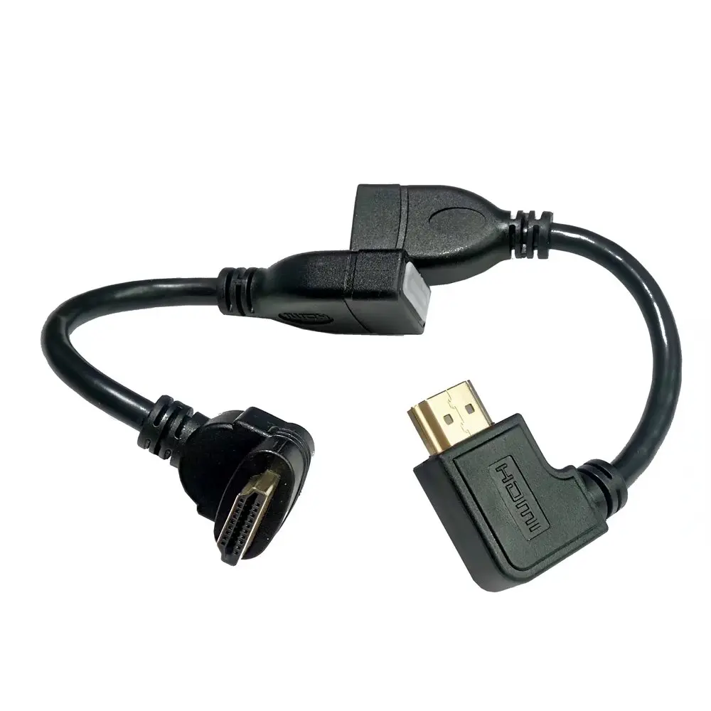 0 1 м 90 градусов прямоугольный высокоскоростной HDMI штекер гнездо кабель V1.4 для
