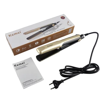 

Kemei Authentic KM-327 Professional Hair Straightener Iron Hairstyling Portable Ceramic Hair Straightener Iron Styling Tools