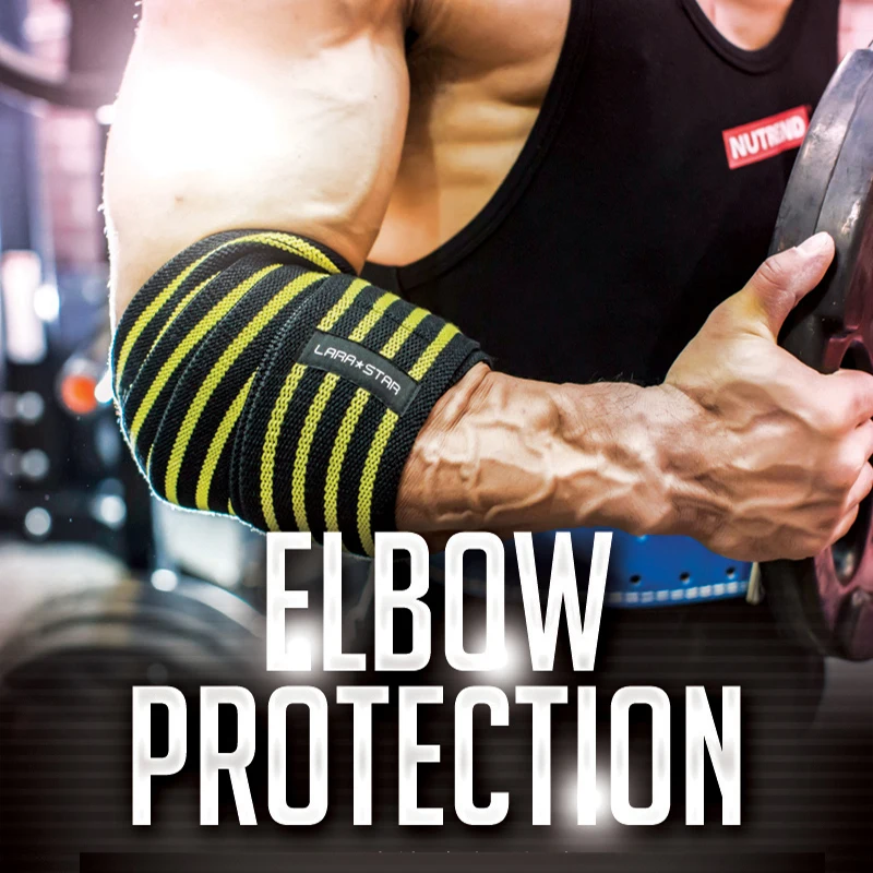 Elastic Elbow Brace Support Wraps Bandage Breathable Barbell