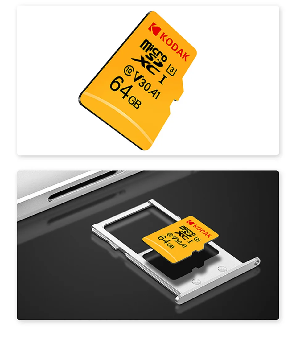 Kodak высокоскоростная карта Micro SD 32 Гб 64 Гб класс 10 U3 4K карта памяти 128 ГБ карта флэш-памяти mecard Micro sd kart