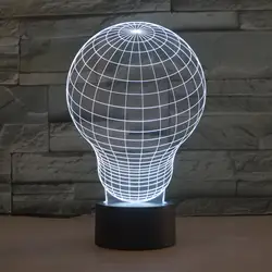 Красочный ночник светодио дный светодиодная акриловая 3D лампа сенсорный визуальный креативный подарок настольная лампа