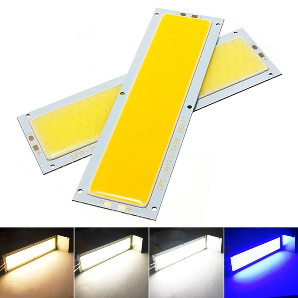 

LED Bulb COB Strip Board 120MM Warm Cold White Blue Color 12V 10W Lighting Module for COB Work Lamps