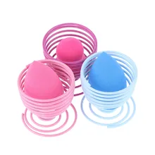 1 шт. полезные губка держатель антимикробные гибкий дышащий Макияж косметический Косметическая пудра Puff барабан Дисплей стенд золото/розовое /красный/синий