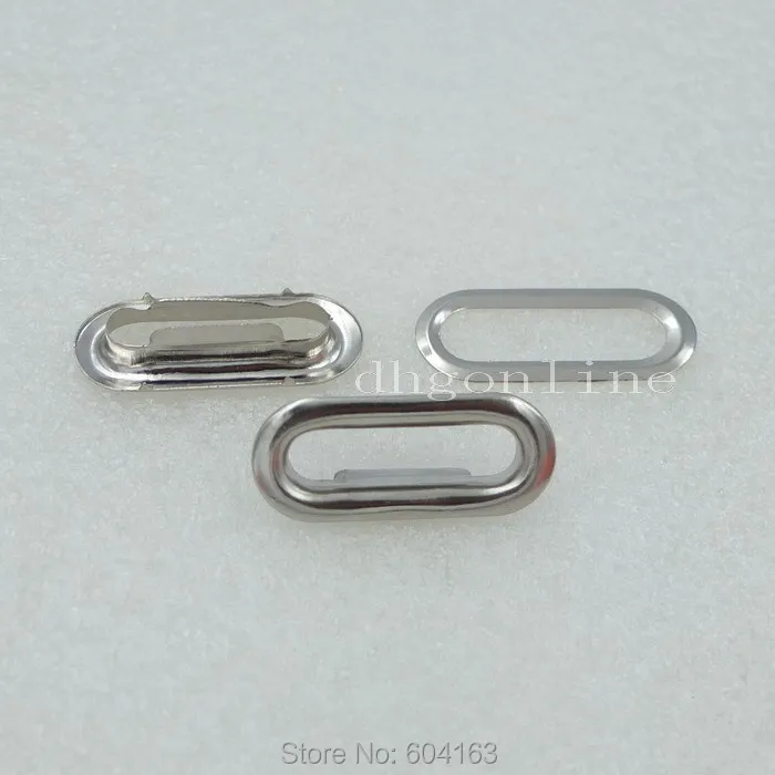 60 pcs 25mm x 7mm 1" x 0.28" Oval shaped metal Grommet Eyelets for