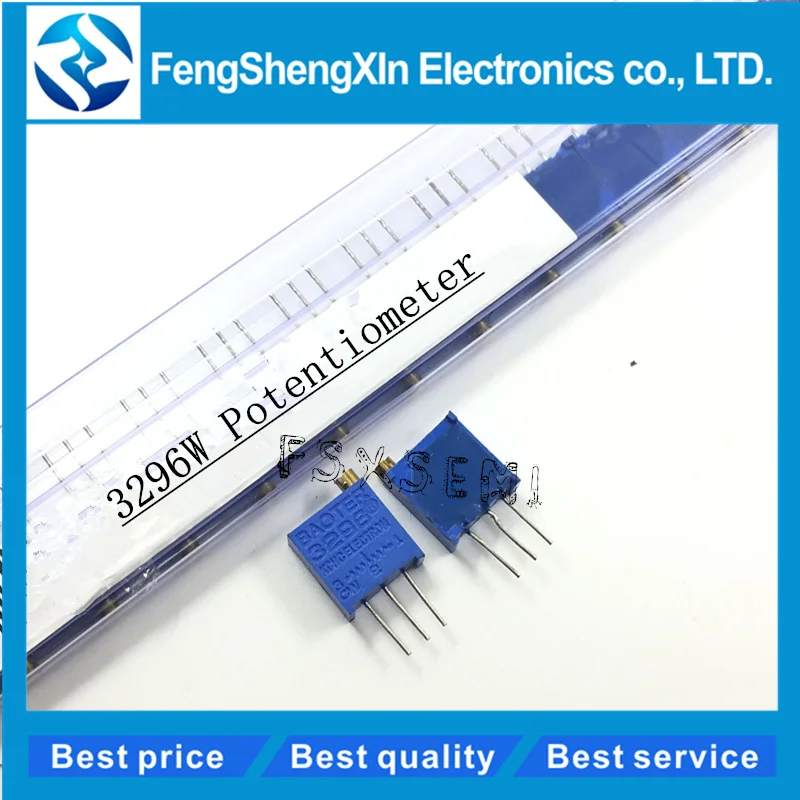50pcs/lot New 3296W adjustable potentiometer 3296 1K 2K 5K 10K 20K 50K