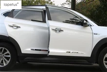 Accessories For Hyundai Tucson 2016 2017 OutSide Door Molding Body Strip Streamer Protection Lid Molding Cover Kit Trim 4 Piece