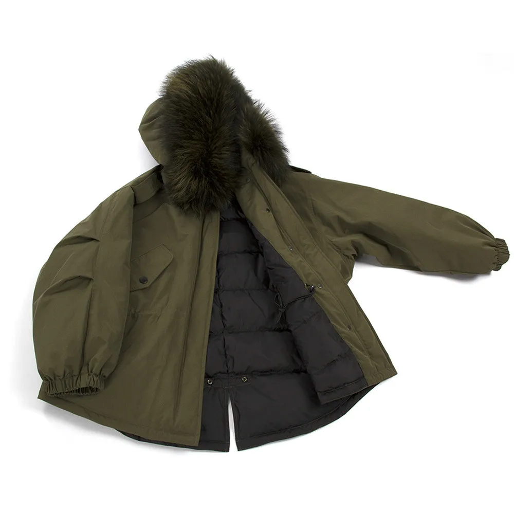100 Manteau 90 Épais Parka ardoisé Parkas Fourrure Naturel Capot Laveur D'hiver bourgogne Et Canard De 2018 Blanc Green Bule Raton Femmes Collier Navy Duvet rose army Long OwIrqpO