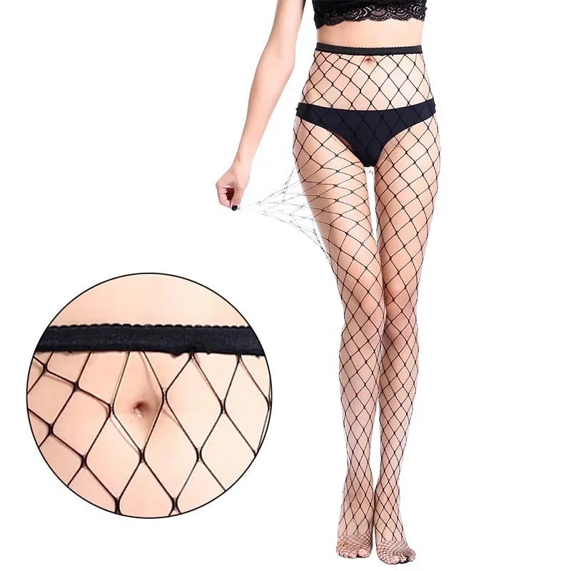 Hot Female Long Tight Sexy Mesh Net Stockings Fishnet Pantyhose Sexy Pantyhose for Women Erotic Lingerie - Цвет: XL net