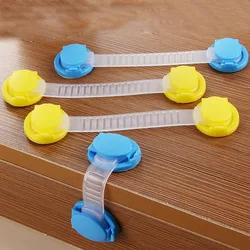 Verrou de sécurité en plastique pour enfants, 5 pièces, protection pour portes et tiroirs 