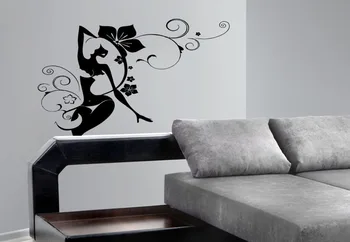 

Beautiful woman beauty salon flower Spa Room Stylish Wall Art Sticker Decal