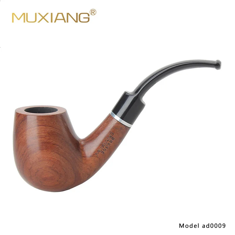 

RU-MUXIANG 10 Tools Kit Rosewood Tobacco Pipe Bent Mouthpiece fit for 9mm Filter And PU Leather Pipe Bag ad0009/fc0051