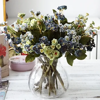 

Artificial mini rose flower branch flores artificiales DIY wedding home garden fall decorations handmake fake flowers roses