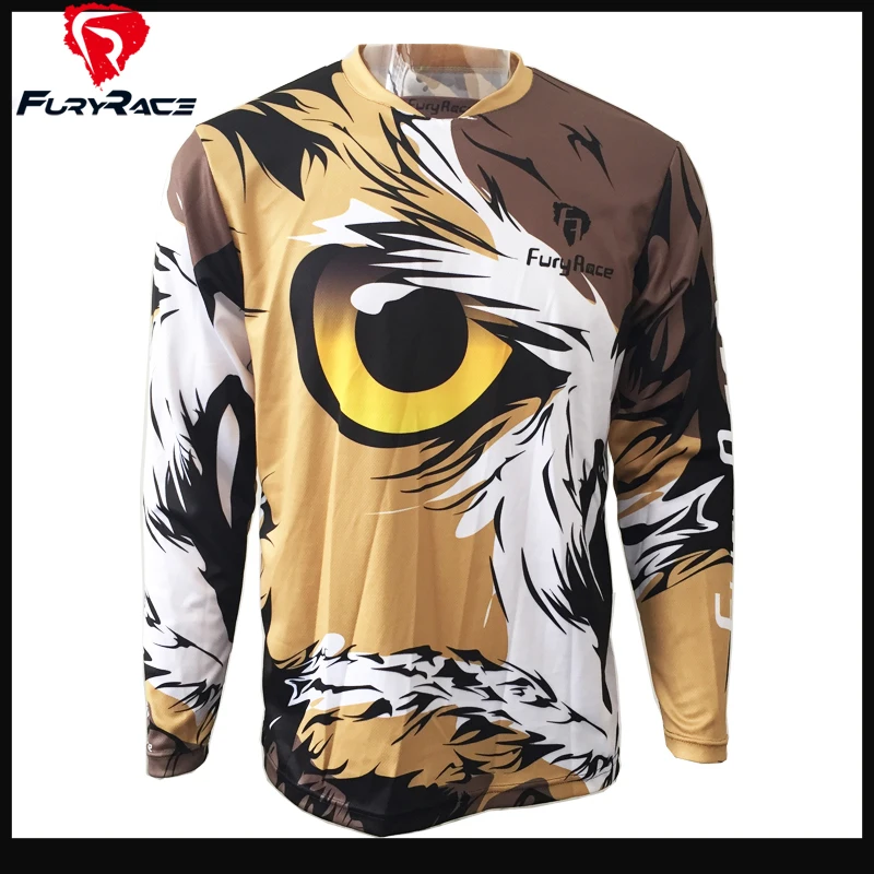 

Fury Race Men DH Downhill Jersey Animal Print MTB Bike Roupa Motocross Motorcycle Racing T-Shirt Cycling Jerseys Loose Clothing