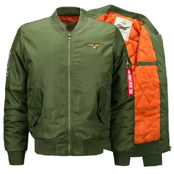 

2019 High Street Fashion Men Jacket Stand Collar Classical Casual Leisure Coat Outwear Military Army Green Bomber Jacket Men