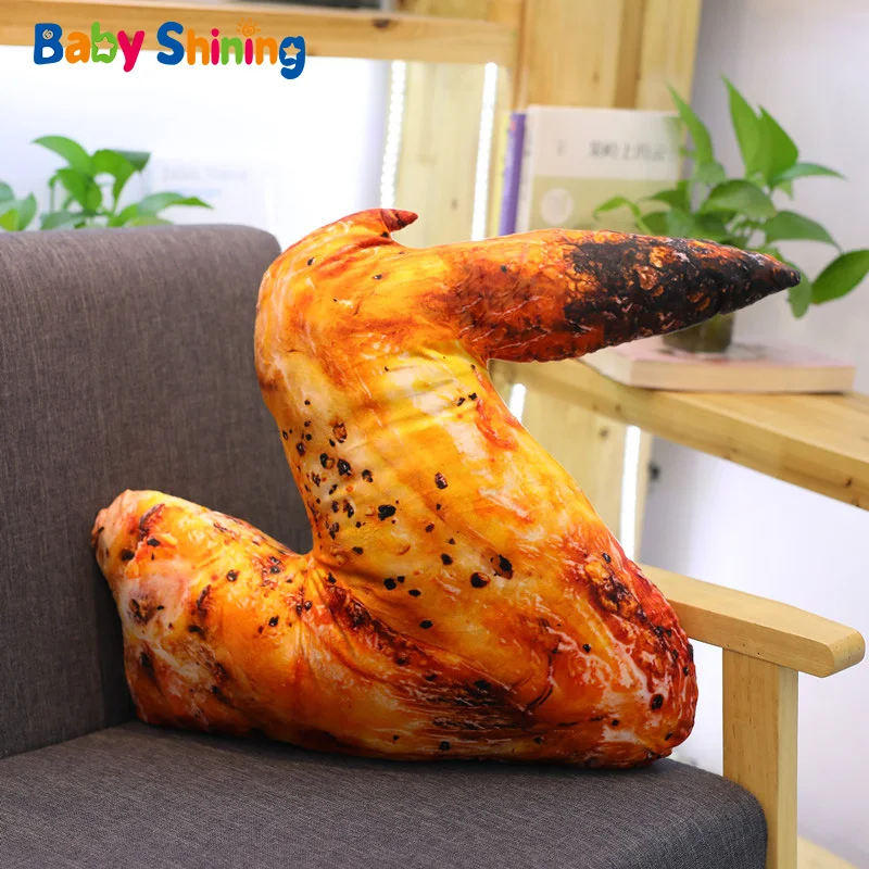 

Baby Shining Plush Toy Funny Chicken Leg Food Snack Pillow Creative Toys Interesting Simulated Food Plush Toy Kids Birthday Gift