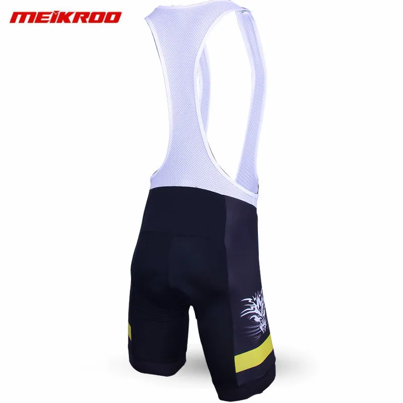 Meikroo Cycling Bib Shorts Men Suit Pro Bike Clothing Bib Pants Pad Bib