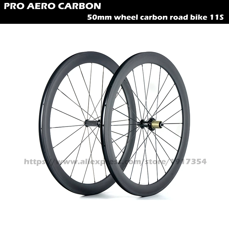 700C carbon wheel 50mm wheel carbon road bike 11S, 23mm  / 25mm wide oem carbon wheel bicycle wheels for cheap