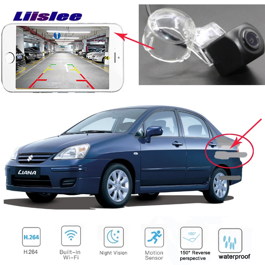 LiisLee камера заднего вида для Suzuki Aerio Liana CCD ночного видения вида|Камера авто| |