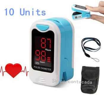 

10pcs CMS50M Finger Pulse Oximeter With Case Fingertip Oximetro de pulso de dedo LED Pulse Oximeters Saturator Pulsioximetro