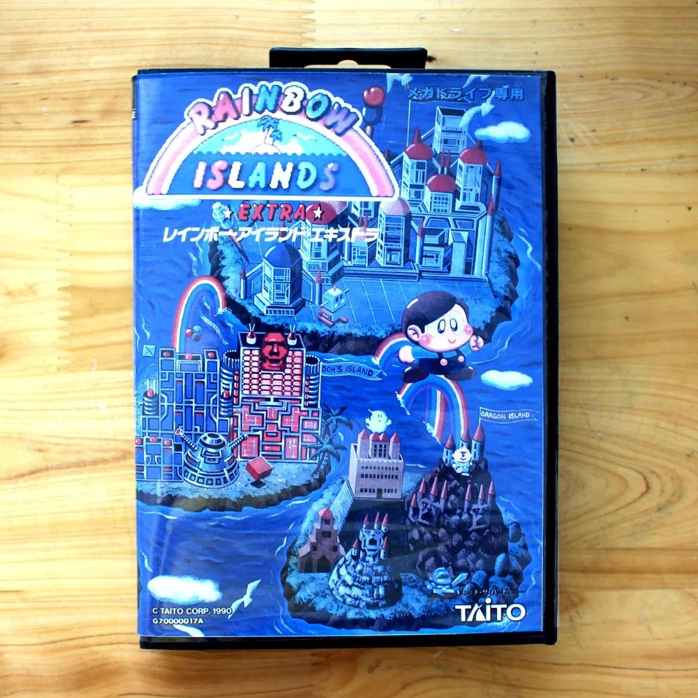 

Rainbow Island 16 Bit MD Game Card with Retail Box for Sega MegaDrive & Genesis Video Game console system