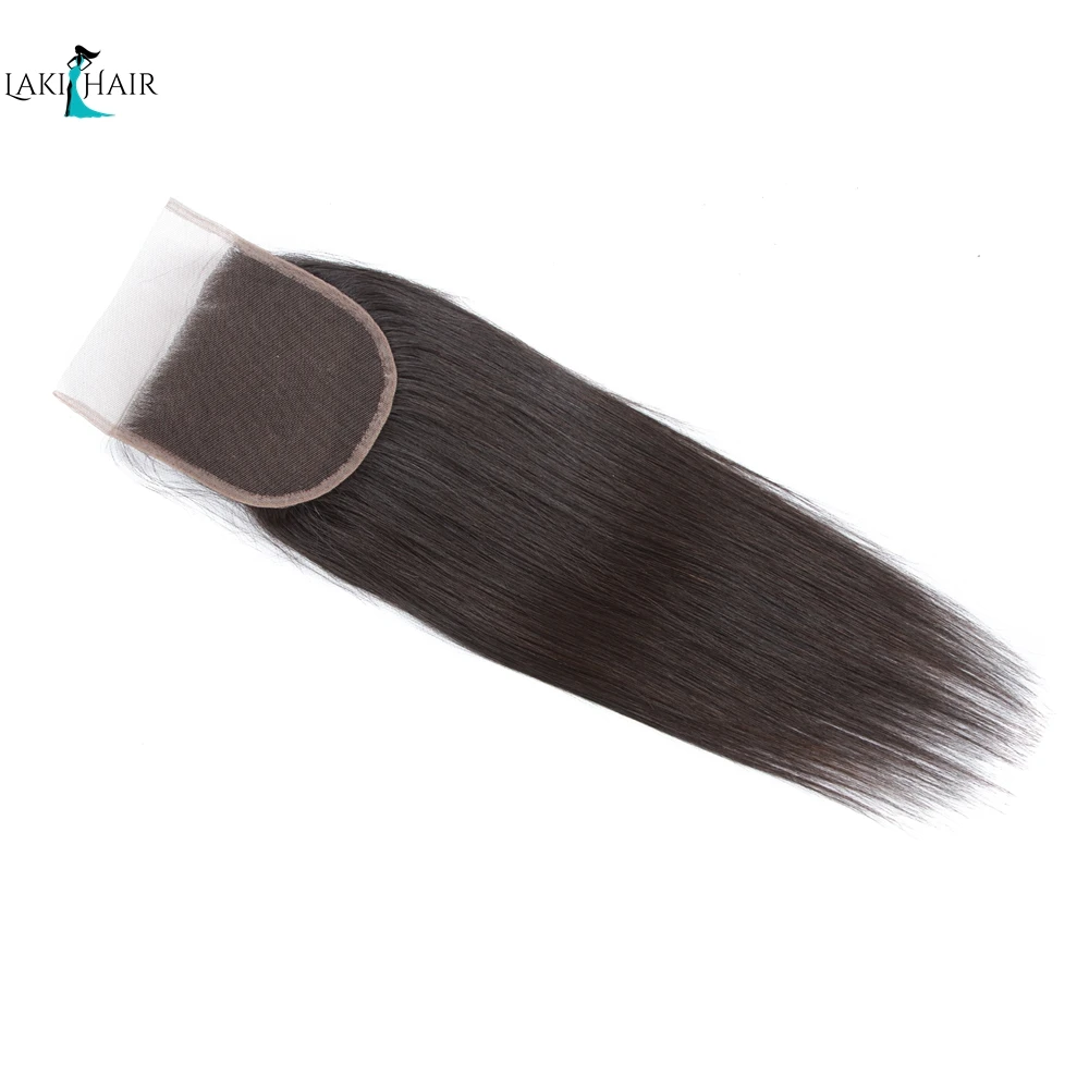 Связки с закрытием перуанский прямые Волосы remy 4 4*4 закрытия шнурка естественный