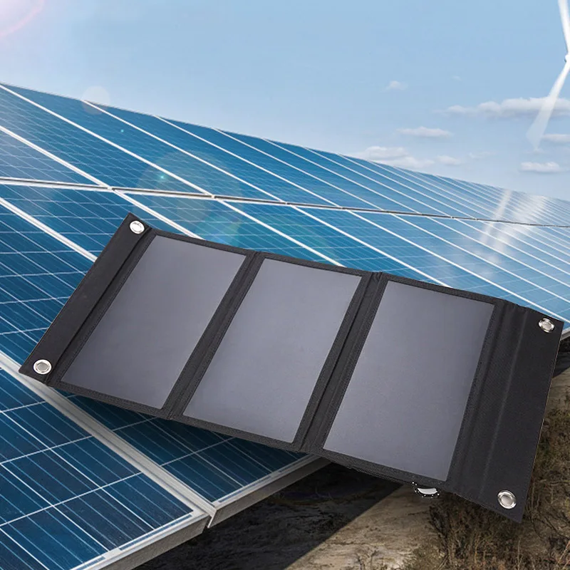 

High Solar Charger Waterproof Foldable Dual USB Ports Solar Battery Charger for Phone Tablet DOG88