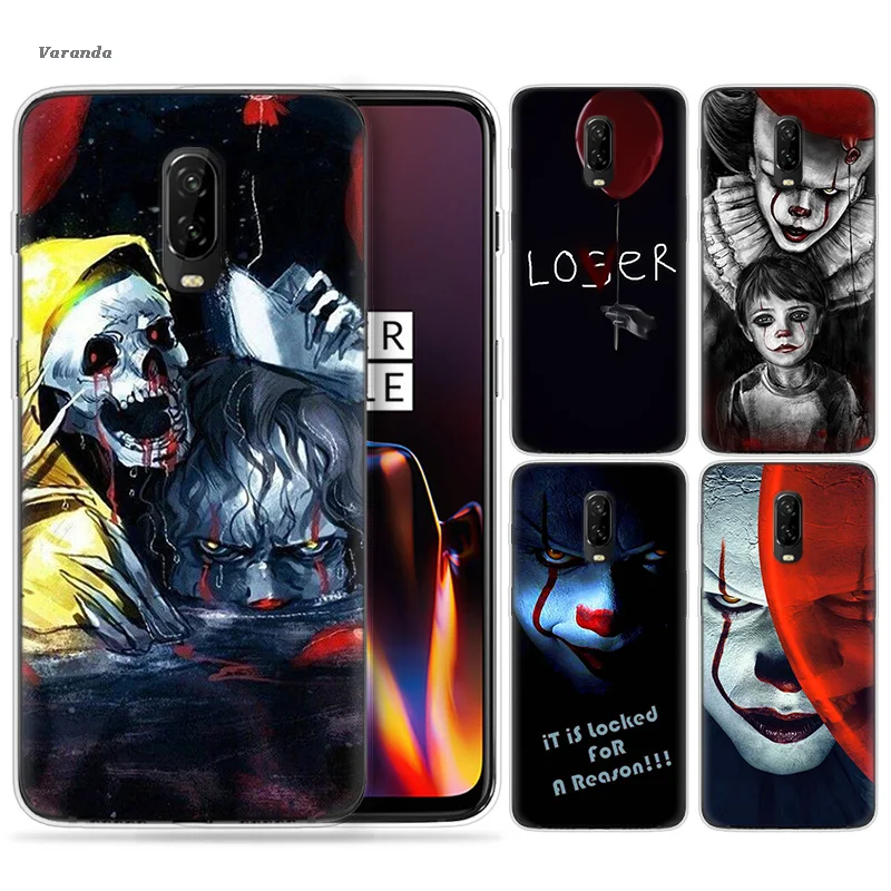 

Pennywise Clown Horror Pattern Case Coque for Oneplus 7 5G 6 6T Pro Silicone Soft Case Phone Cover Accessory Fundas Capa