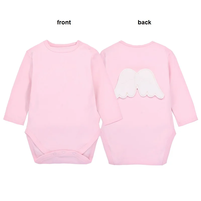 

baby Girls long sleeve Angel Bodysuit Newborn Baby's Clothes Kids Costume Jumpsuit 100% cottonbody for newborns