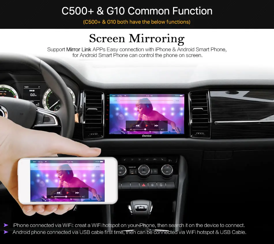 Sale Ownice C500+ 9" Android 8.1 2GB RAM Car DVD player GPS map WIFI 4G SIM LTE Bluetooth Radio OBD2 DVR Camera TPMS TV For VW Polo 5