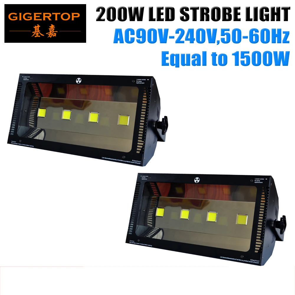 TIPTOP 2 XLOT TP-S200 200 Вт светодио дный светодиодный Strobe Light шт. 4 Вт шт. 50 супер яркий светодио дный s переменной скорость управление стекло Refactor