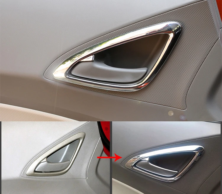 4 шт. ABS для Chevrolet sail 2010-2014 внутренняя дверная ручка световая крышка рамка наклейка