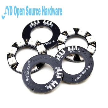 

8bit WS2812 5050 RGB LED Smart full-color RGB lamp ring development board-macro ring