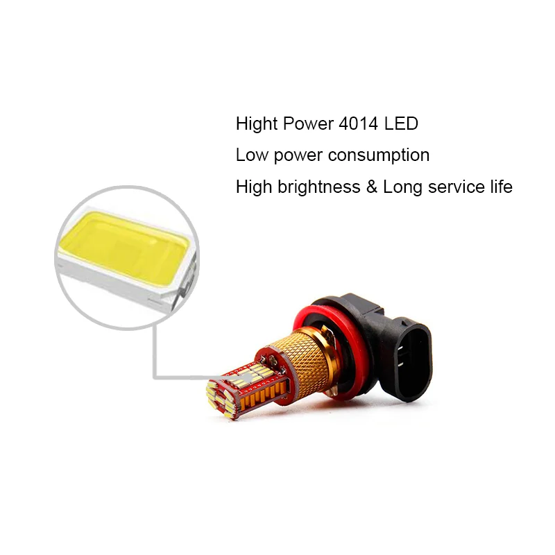 BOAOSI 2x супер белый H8 H11 CREE чип 4014SMD светодиодный туман светильник дальнего света