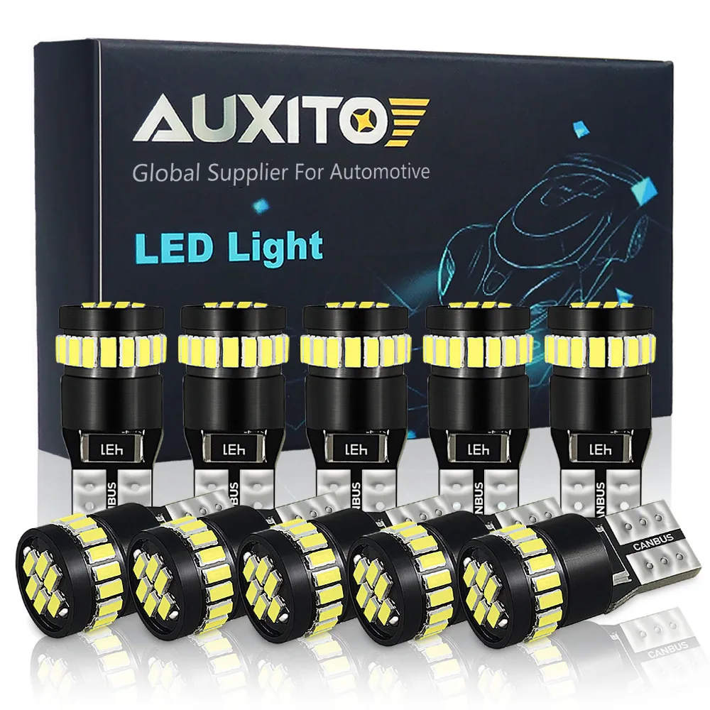 

10X T10 LED Canbus Bulbs For BMW E90 E60 White 168 501 W5W LED Lamp T10 Wedge Car Interior Lights 12V 6000K Red Amber yellow Ice