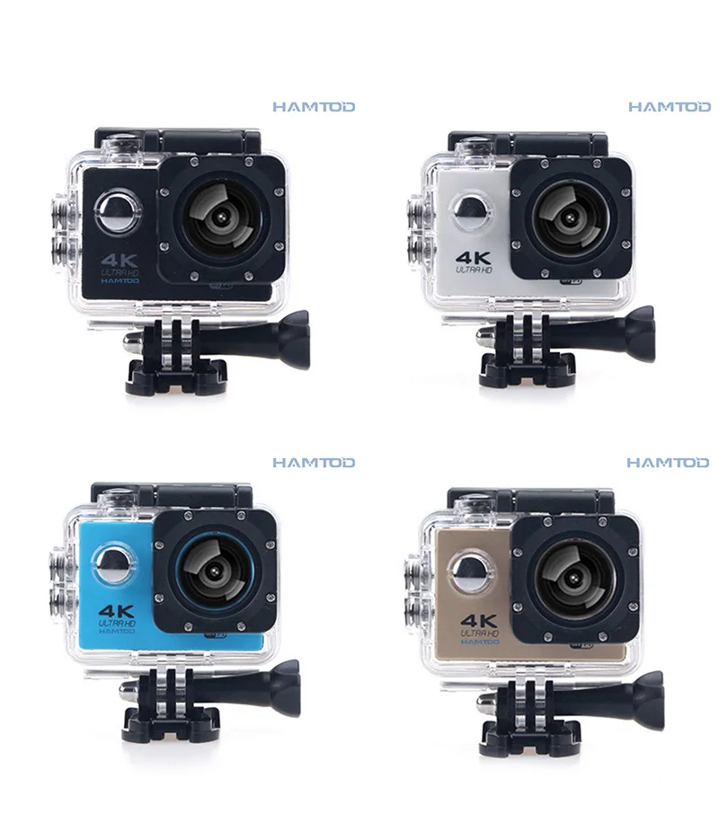 HAMTOD H9A HD WiFi экшн-камера с водонепроницаемым корпусом 4 K/1080 P/720 P 2,0 дюймовый ЖК-экран 170 градусов широкоугольный объектив Спортивная камера