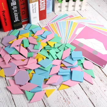 

Colorful Wooden Tangram Brain Teaser Puzzle Toys Tetris Game Preschool Magination Intellectual Educational Kid Toy Gift