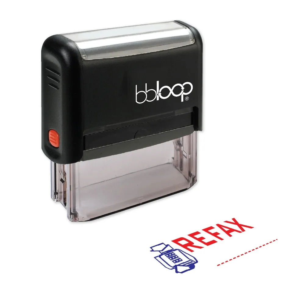 BBloop "REFAX" ж/факсимильная иллюстрация самоклеящаяся печать, прямоугольная, лазерная гравировка, красный