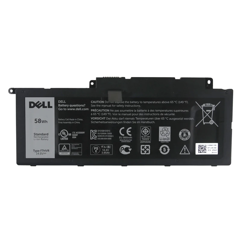 Аккумулятор для ноутбука DELL Inspiron 17 7000 7737 7746 14 15 15r 5545 7537 14-7437 F7HVR G4YJM 062VNH T2T3J 14,8 V 58Wh