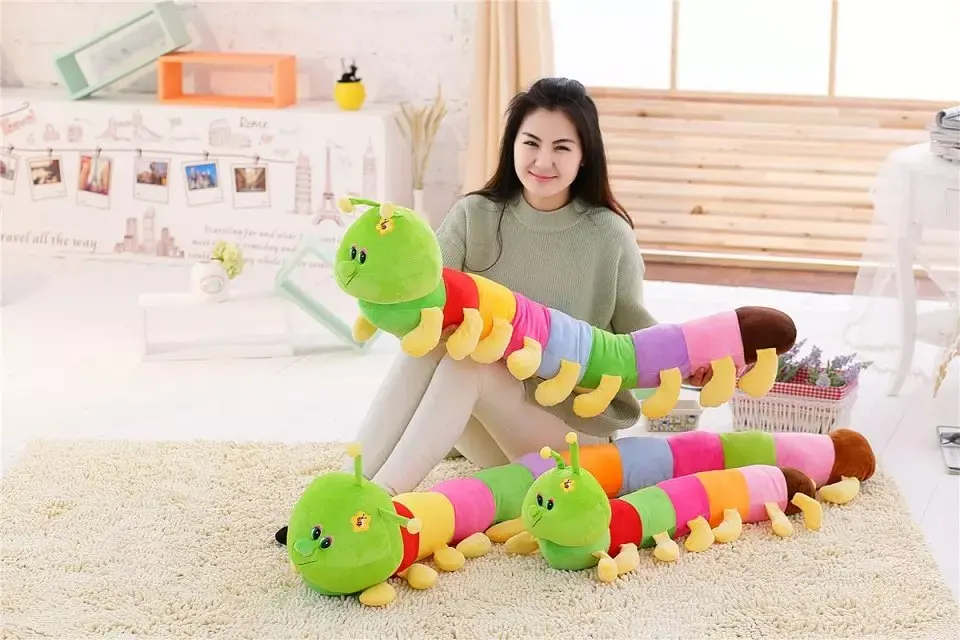 1 шт. 80 см Прекрасный Inchworm игрушки мягкие плюшевые гусеницы держать подушки игрушки куклы для детей ребенка и малыш плюшевые игрушки