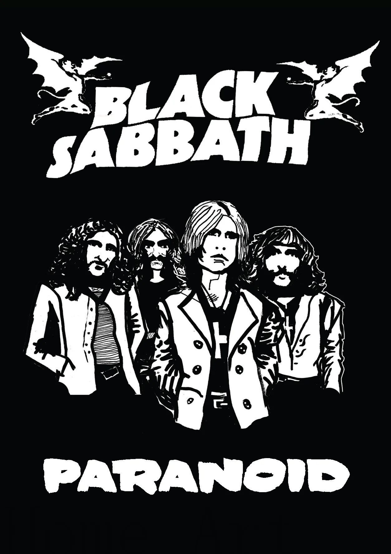 Black Sabbath плакат музыка наклейки на стену Высокое разрешение белая бумага с покрытием украшение дома искусство дома