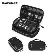 BAGSMART New Portable Electronic Accessories Organizers Bag Waterproof Travel Bags For Phone Data Line SD Card USB Earphone