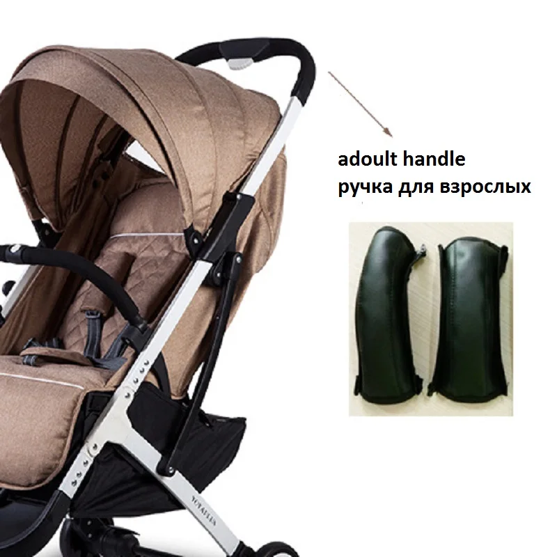 yoyaplus yoya plus stroller replace part leather sleeve cover connect front rear back wheel armrest pull rod plate brake broken baby trend double stroller accessories	 Baby Strollers